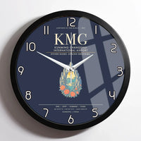 Thumbnail for Kunming Changshui International Airport KMG Wall-Clock Framed - Navy Blue