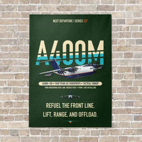 Thumbnail for Airbus A400M Aerial Tanker vertical canvas print - no frame - dark green background
