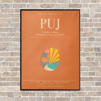 Thumbnail for Punta Cana International Airport PUJ - Canvas Framed - Orange