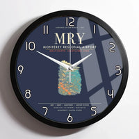 Thumbnail for Monterey Regional Airport MRY Wall-Clock Framed - Navy Blue