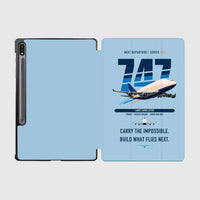 Thumbnail for Boeing 747-400 Dreamlifter design on light blue samsung tablet tablet case