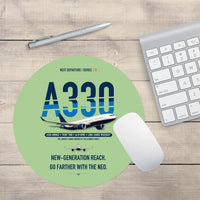 Thumbnail for Airbus A330-800neo design on light green round mouse pad