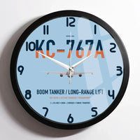 Thumbnail for Boeing KC-767A design on light blue framed wall clock
