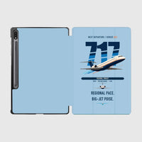 Thumbnail for Boeing 717-200 design on light blue samsung tablet tablet case