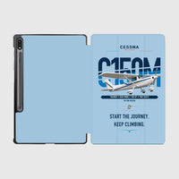 Thumbnail for Cessna 150M design on light blue samsung tablet tablet case