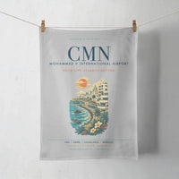 Thumbnail for Casablanca Mohammed V International Airport (CMN) design on light gray towel