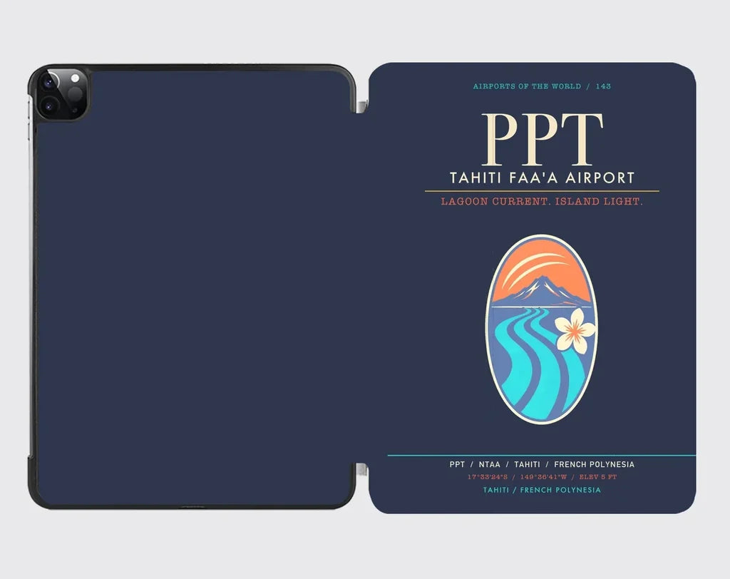 Tahiti Faa'a Airport PPT - Lagoon-Volcano Passage - Navy Blue