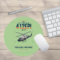 Thumbnail for Bell 412EPI design on light green round mouse pad