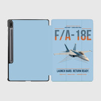 Thumbnail for F-A-18E Super Hornet design on light blue samsung tablet tablet case