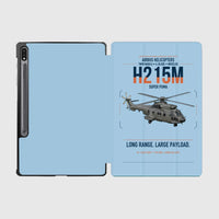 Thumbnail for Airbus H215M design on light blue samsung tablet tablet case