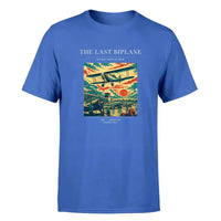 Thumbnail for VINTAGE G4054 - The Last Biplane - Premium T-Shirt design on blue premium t shirt