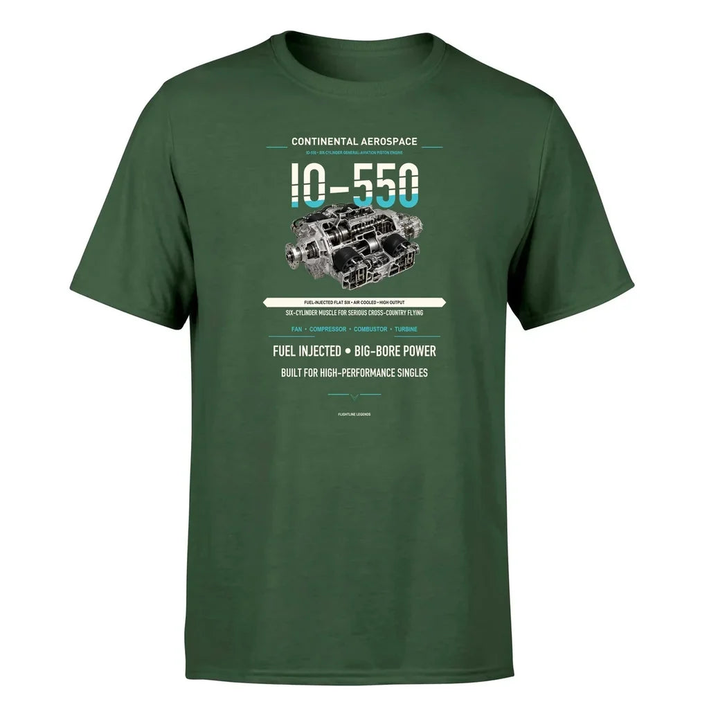 IO-550 design on dark green single side