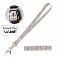 Thumbnail for Aviation DNA seat belt lanyard - light gray with name