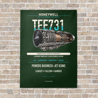 Thumbnail for TFE731 vertical canvas print - no frame - dark green background