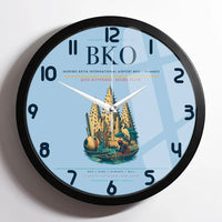 Thumbnail for Modibo Keita International Airport (BKO) design on light blue framed wall clock