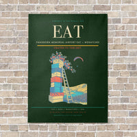 Thumbnail for Pangborn Memorial Airport EAT — Wenatchee vertical canvas print - no frame - dark green background