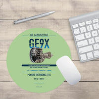 Thumbnail for GE9X design on light green round mouse pad
