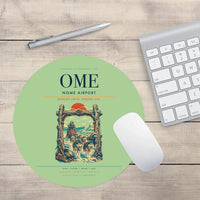 Thumbnail for Nome Airport (OME) design on light green round mouse pad