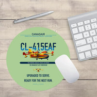 Thumbnail for Canadair CL-415EAF design on light green round mouse pad