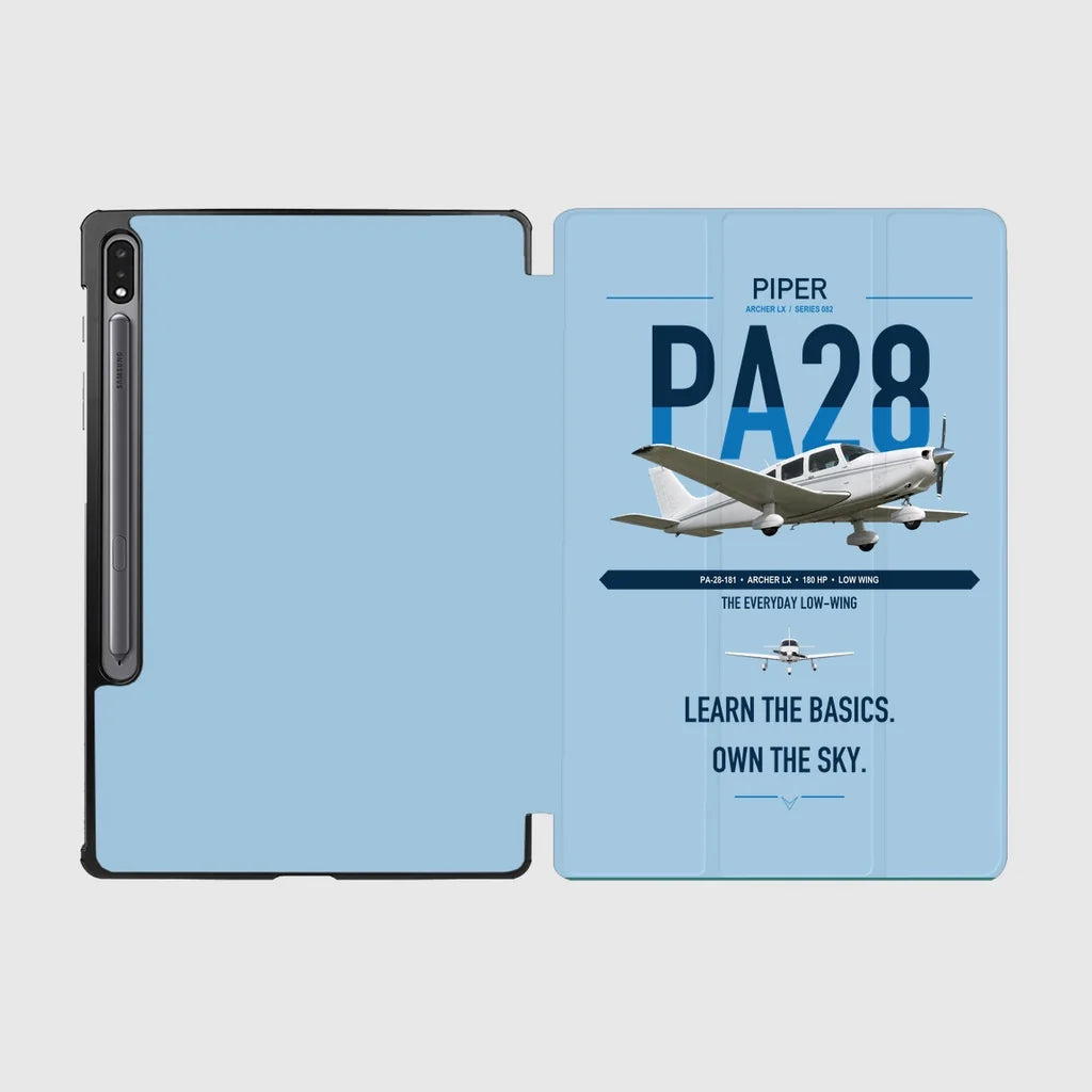 Piper PA-28-181 Archer LX design on light blue samsung tablet tablet case