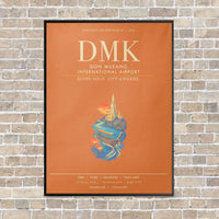 Thumbnail for Don Mueang International Airport Bangkok DMK - Canvas Framed - Orange