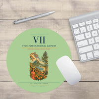 Thumbnail for Vinh International Airport (VII) design on light green round mouse pad