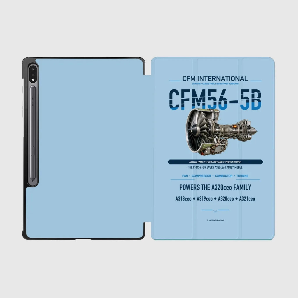 CFM56-5B design on light blue samsung tablet tablet case