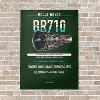 Thumbnail for BR710 vertical canvas print - no frame - dark green background