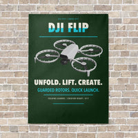 Thumbnail for DJI Flip vertical canvas print - no frame - dark green background