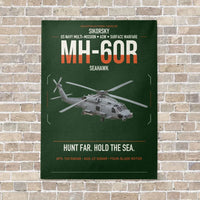 Thumbnail for Sikorsky MH-60R Seahawk vertical canvas print - no frame - dark green background