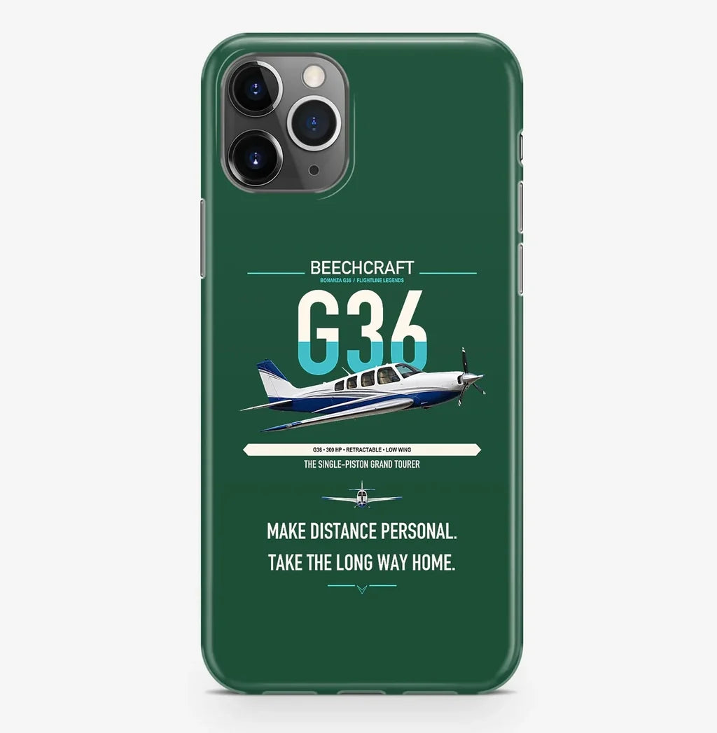 Beechcraft Bonanza G36 design on dark green magsafe iphone case, for iPhone Pro Max