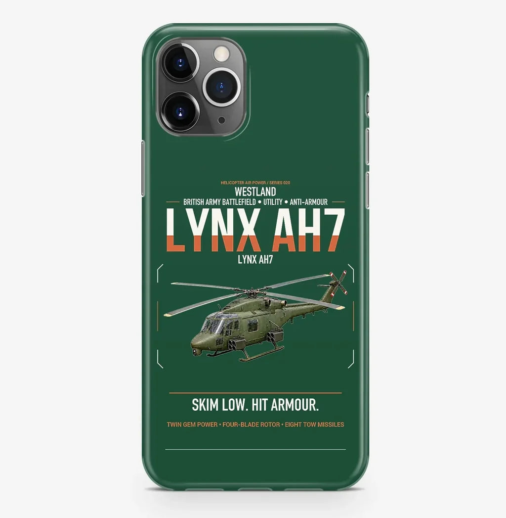 Westland Lynx AH7 design on dark green magsafe iphone case, for iPhone Pro Max