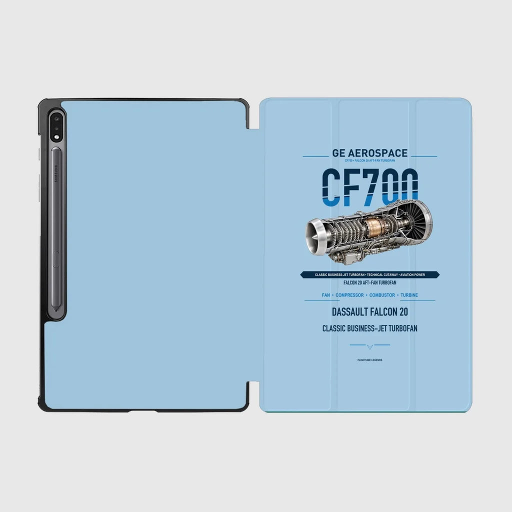 CF700 design on light blue samsung tablet tablet case