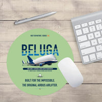 Thumbnail for Airbus A300-600ST BelugaST design on light green round mouse pad