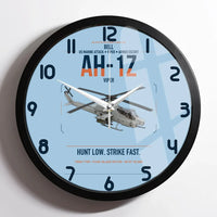 Thumbnail for Bell AH-1Z Viper design on light blue framed wall clock