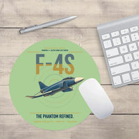 Thumbnail for F-4S Phantom II design on light green round mouse pad