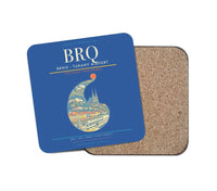 Thumbnail for Brno - Turany Airport BRQ Coaster 1-Piece - Blue