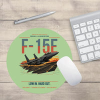 Thumbnail for F-15E Strike Eagle design on light green round mouse pad