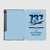 Thumbnail for Boeing 737-800 NG design on light blue samsung tablet tablet case
