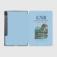 Thumbnail for Grenoble-Isère Airport (GNB) design on light blue samsung tablet tablet case