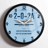Thumbnail for Martin 2-0-2A design on light blue framed wall clock