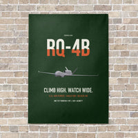 Thumbnail for RQ-4B Global Hawk vertical canvas print - no frame - dark green background