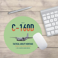 Thumbnail for Transall C-160D design on light green round mouse pad