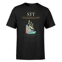 Thumbnail for Cyril E. King Airport (STT) T-Shirt single-side front print in Black | cyril-e-king-airport-stt-double-side-t-shirt