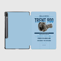 Thumbnail for TRENT 900 design on light blue samsung tablet tablet case