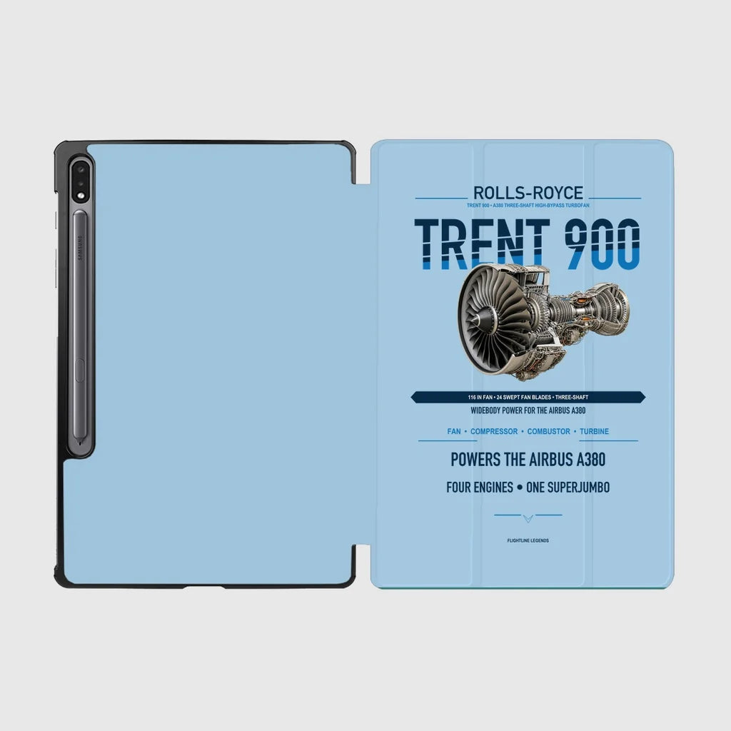 TRENT 900 design on light blue samsung tablet tablet case