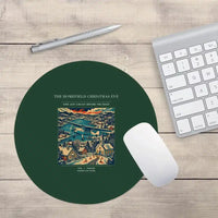 Thumbnail for VINTAGE G4449 - The Homefield Christmas Eve - Designed Mouse Pads design on darkgreen round