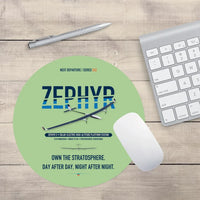 Thumbnail for Airbus Zephyr S design on light green round mouse pad