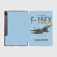 Thumbnail for F-15EX Eagle II design on light blue samsung tablet tablet case