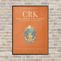 Thumbnail for Clark International Airport CRK - Canvas Framed - Orange